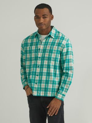 Men's Brushed Flannel Shirt in Burnt Henna Orange