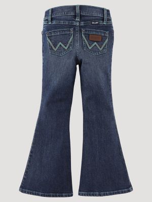 Women Low Waisted Flare Pants Graphic Wide Leg Denim Jeans Straight Bell  Bottom Bootcut Leggings 