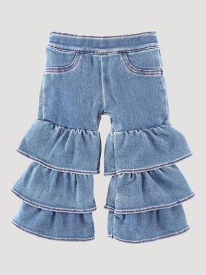 Little Girl's Tiered Flare Jean