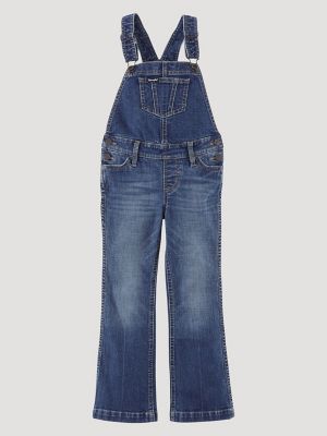 Girl's Wrangler Bootcut Denim Overalls, GIRLS