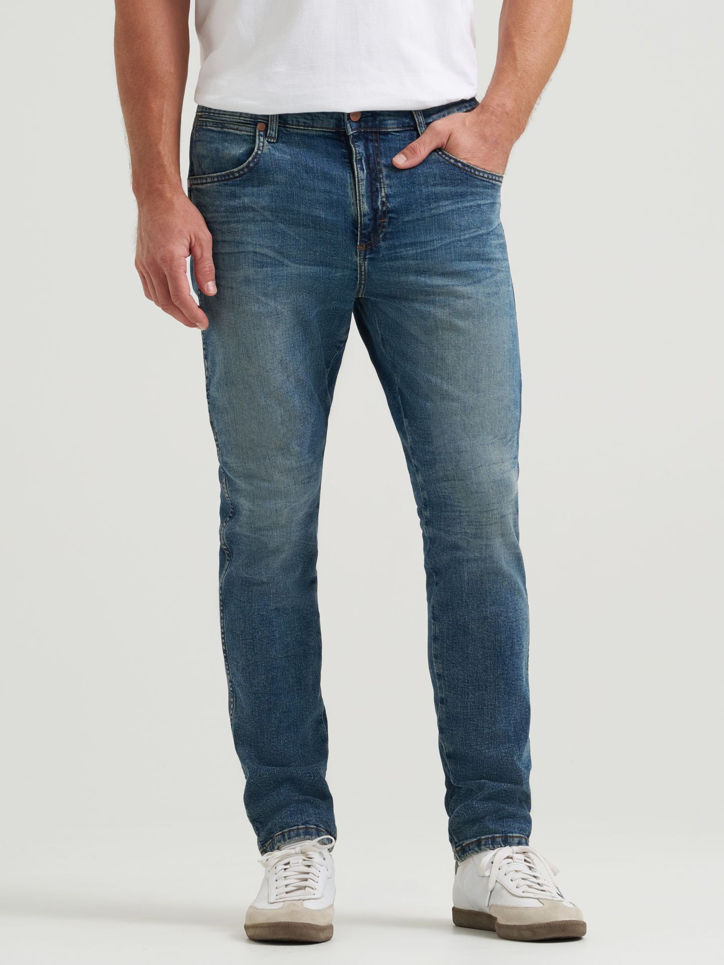 Мужские джинсы Wrangler Slim Fit Jean, цвет: Bellemeade — фото 3