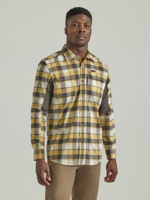 Yellow plaid hot sale shirt