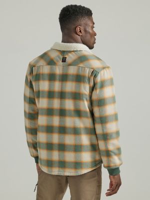 Wrangler Authentics Men's Long Sleeve Sherpa Lined Shirt Jacket