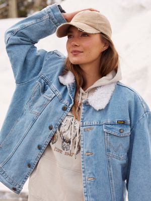 Womens best sale denim hoodie