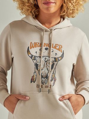 Women s Wrangler Boho Steer Head Hoodie