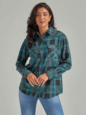 Wrangler women's western on sale shirts