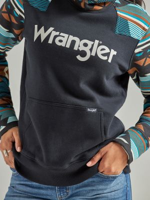 Women's Wrangler Retro® Logo Southwestern Yoke Pullover Hoodie