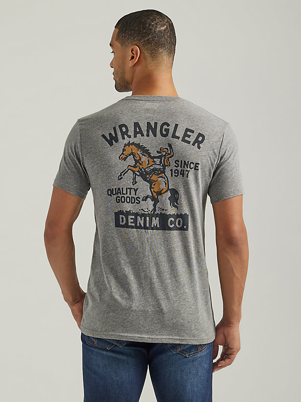 Men's Wrangler Bucking Cowboy Back Graphic T-Shirt
