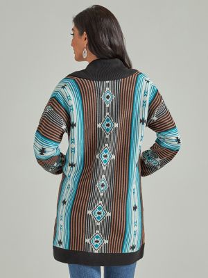 Wrangler Retro® Ladies' Hooded Aztec Cardigan