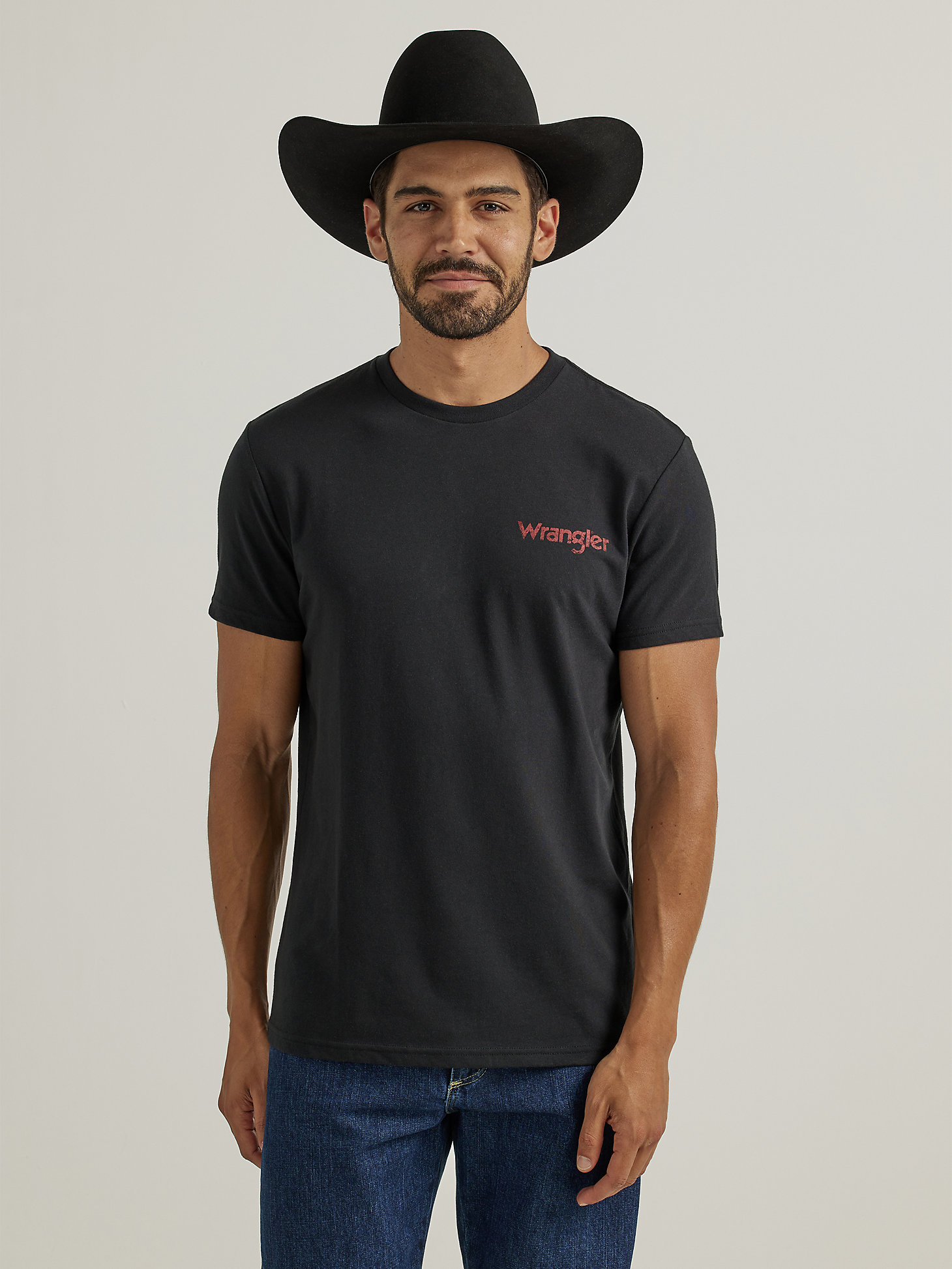 Wrangler® George Strait™ Back Graphic T-Shirt in Jet Black alternative view 1