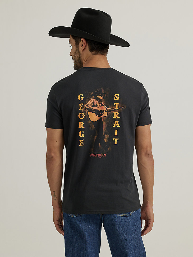 Wrangler® George Strait™ Back Graphic T-Shirt in Jet Black main view