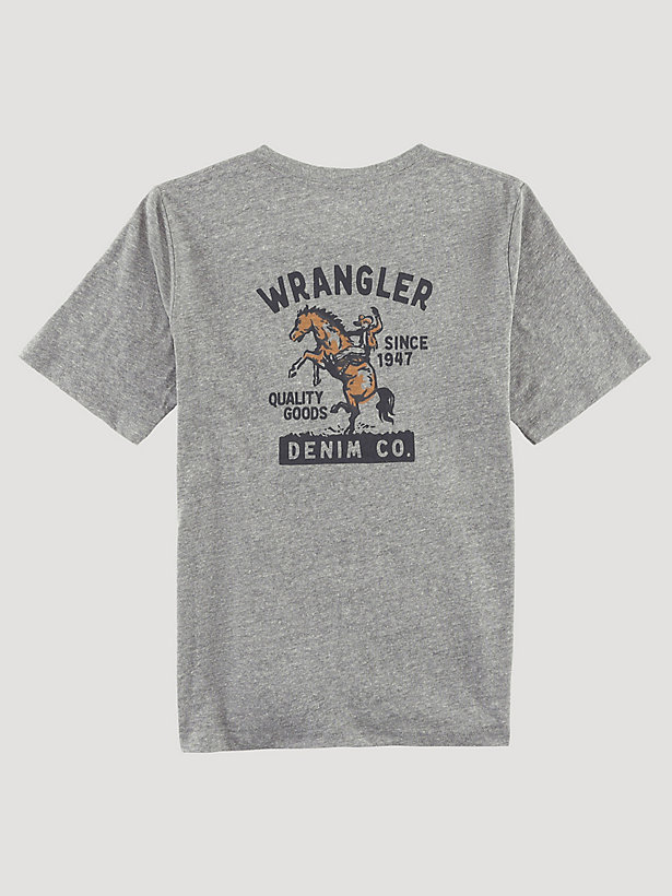 Boy's Wrangler Bucking Cowboy Back Graphic T-Shirt