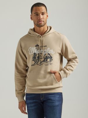 Men s Wrangler Cowboy Graphic Pullover Hoodie SHIRTS Wrangler