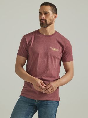 Men s American Original T Shirt in Burgundy Heather