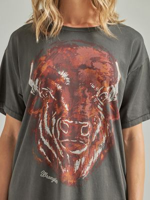 Women's Wrangler Retro® Bison Oversized Tee