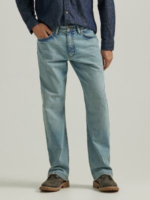 Men's Loose Relaxed-Fit Straight-Leg Jean Washed Denim Original