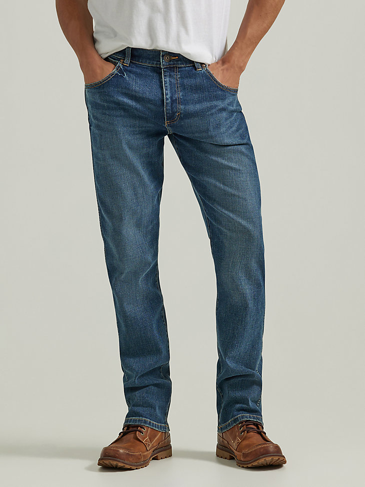 Men's Wrangler® Slim Straight Jean in Mid Wash alternative view