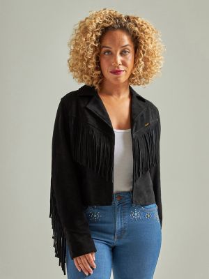 Women's Wrangler Retro® Suede Fringe Jacket