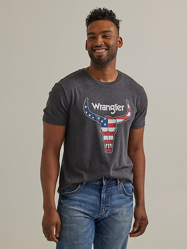 Men's Stars Stripe Graphic T-Shirt in Jet Black