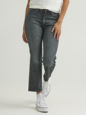 Women's Wild West High Rise Straight Jean in Washed Black