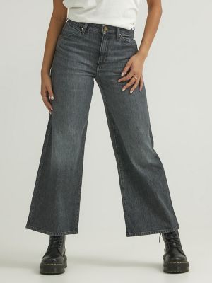 Vintage Inspired High Waist Wide Leg Denim Jeans Baggy Style 