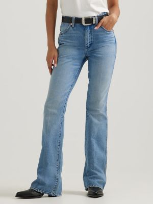 Women's Sunset Mid Rise Straight Jean in Mid Stone