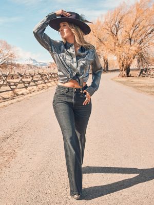 18 High Waisted Jeans And How To Wear Them  How to wear high waisted jeans,  Western dresses for women, High wasted jeans