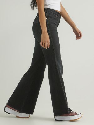 Black Label Women's Juniors High Rise Crop Flare Jeans (Black, 5)