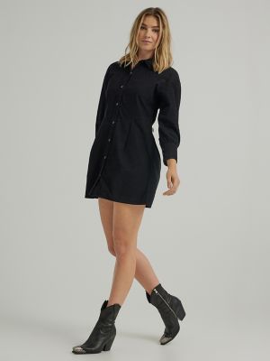 Women's Balloon Sleeve Corduroy Dress