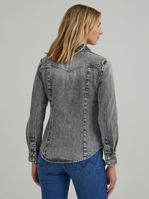 Women's Y2K Slim Denim Shirt