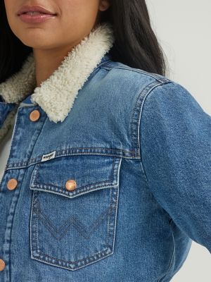 Women s Regular Fit Heritage Sherpa Jacket in First Love Blue