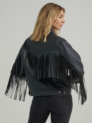 Western fringe jacket on sale womens