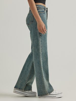 Wideleg mid-rise jeans