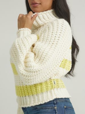 Women's Chunky Sweater in Zest Cream alternative view 2