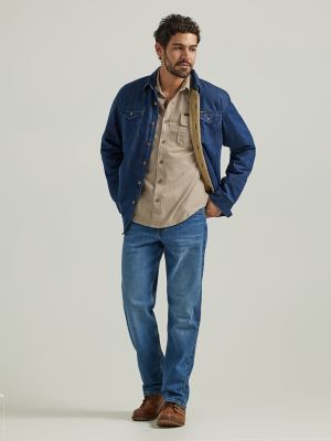 Bleached relaxed fit jeans · Indigo · Dressy