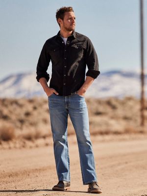 Wrangler jeans straight fit hot sale flex