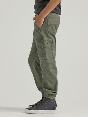 Boy's Wrangler&reg; Free To Stretch Gamer Cargo Pant (4-7) in Olive alternative view 6