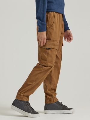 Relaxed Fit Cotton Cargo Joggers - Khaki green - Men