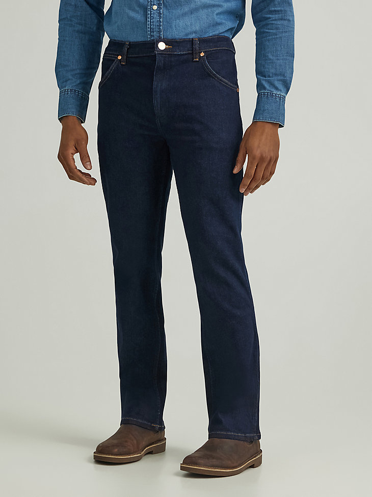Men's Wrancher Jean in Washed Dark Blue main view