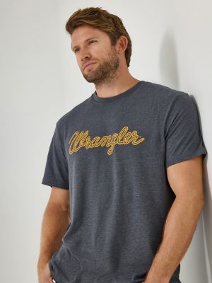 Men's Wrangler Kabel Logo T-Shirt in Sage