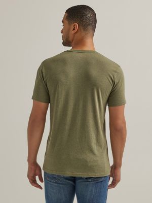 Men's Wrangler Kabel Logo T-Shirt in Sage
