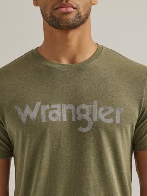 Men's Wrangler Kabel Logo T-Shirt in Sage