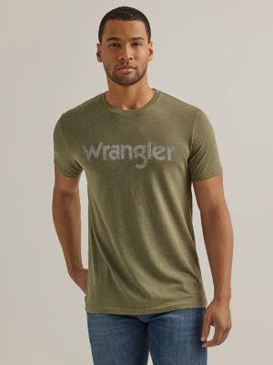 Men's Wrangler Kabel Logo T-Shirt in Sage