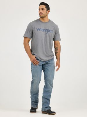 Men's Wrangler Kabel Logo T-Shirt in Pewter alternative view