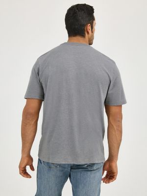 Men's Wrangler Kabel Logo T-Shirt in Pewter alternative view 3