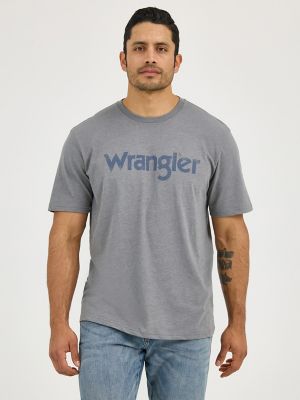 Men's Wrangler Kabel Logo T-Shirt in Pewter