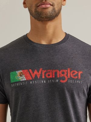 Wrangler Mexico Flag Logo T Shirt