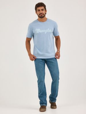 Men's Wrangler® Rope Logo T-Shirt in Ashley Blue