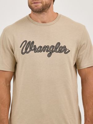 Men's Wrangler&reg; Rope Logo T-Shirt in Trenchcoat alternative view 2
