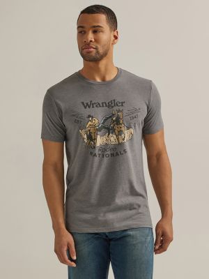 Wrangler Mens Logo Rodeo L/S Drill Shirt - Donohues, City & Country Gear